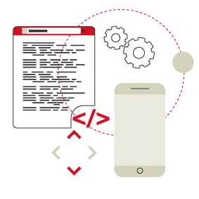 Smartphone à côté de données