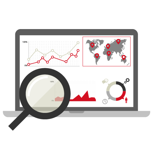 Loupe sur des données affichées sur un site internet